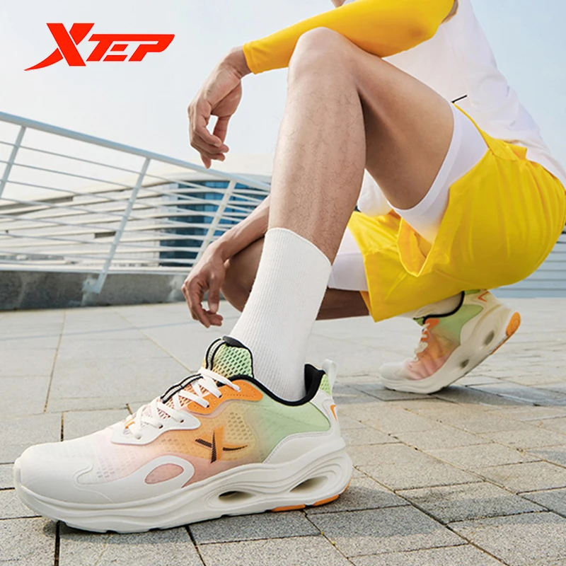 Xtep Jing Su pao-fei Su hombres zapatillas de correr malla transpirable al aire libre deporte Zapatillas moda Color mezclado zapatos de hombre 978319110047