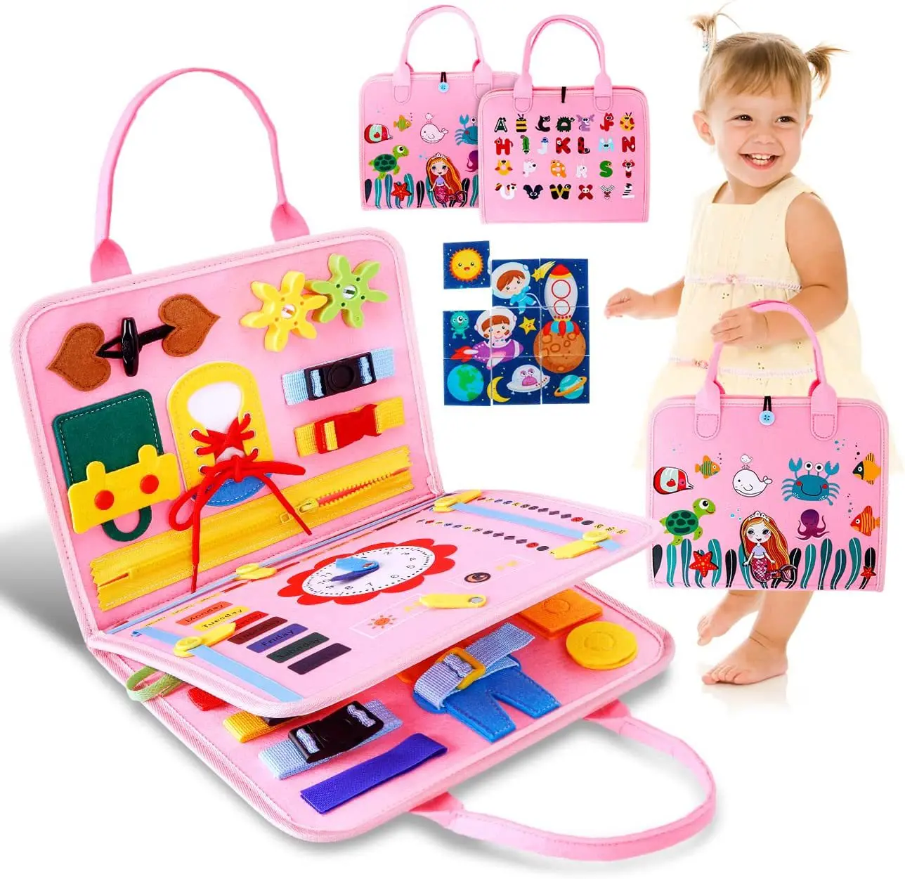 

Kid Basic Life Skills Toys Montessori Busyboard Math Finger Sensory Toys Toddlers Buckle Training Development Self-care Ability