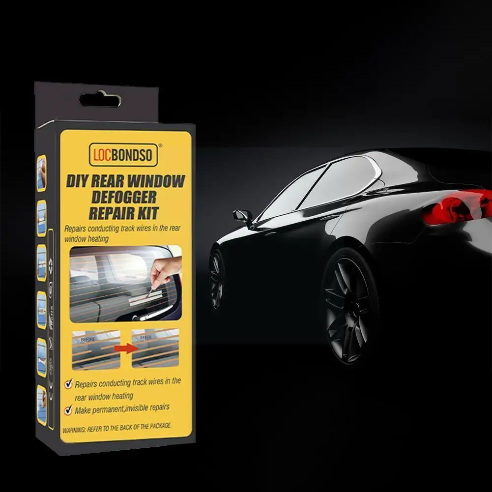 

Diy Quick Repair Car Rear Window Defogger Repair Kit Heater Defroster Grid Scratched Broken Lines Glass Fix Window X6m3