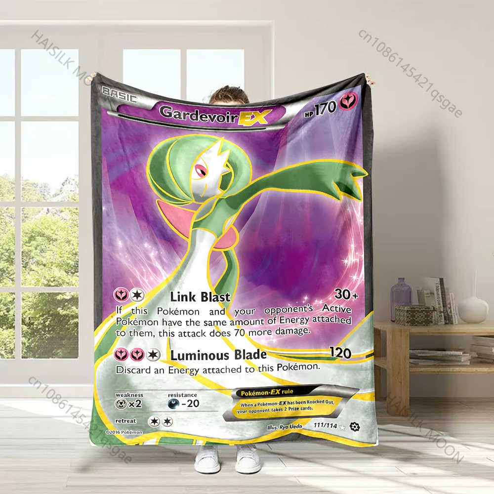 Японское одеяло с принтом Pokémon Cards Gardevoir детское для взрослых мягкое теплое