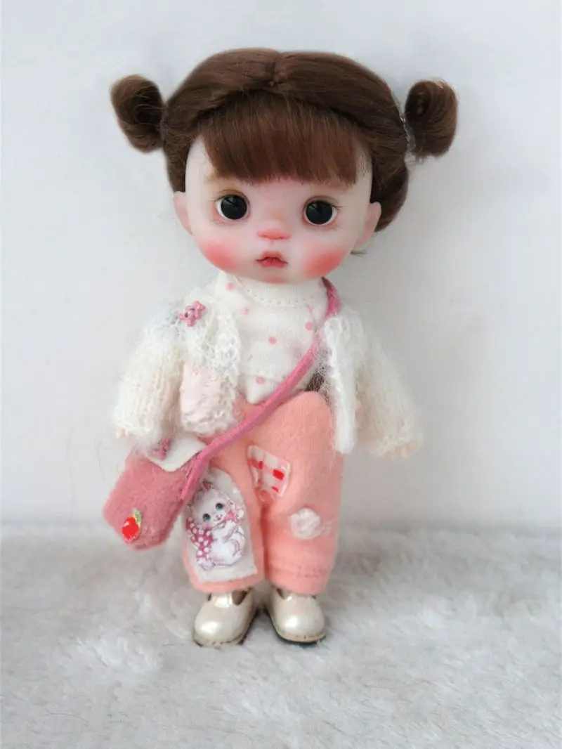 Топ JD666 1/8 Желтый кукольный парик Lati для окружности головы 13-15 см OB11 Модные волосы