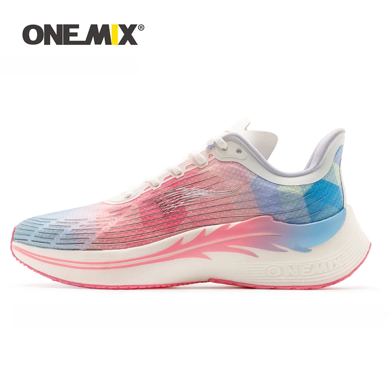 ONEMIX 2023 Walking Shoes for Outdoor Male Sneakers Carbon Plate Running Shoes for Men Shock Absorption Breathable Sports Shoes