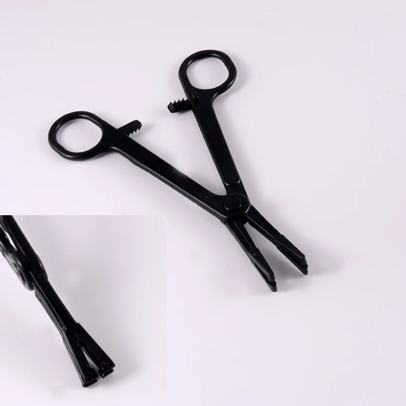 1PC Profession Acrylic Disposable Body Piercing Plier Plastic Clamp Ear Lip Navel Nose Tongue Eyebrow Piercing Forcep Tool images - 6