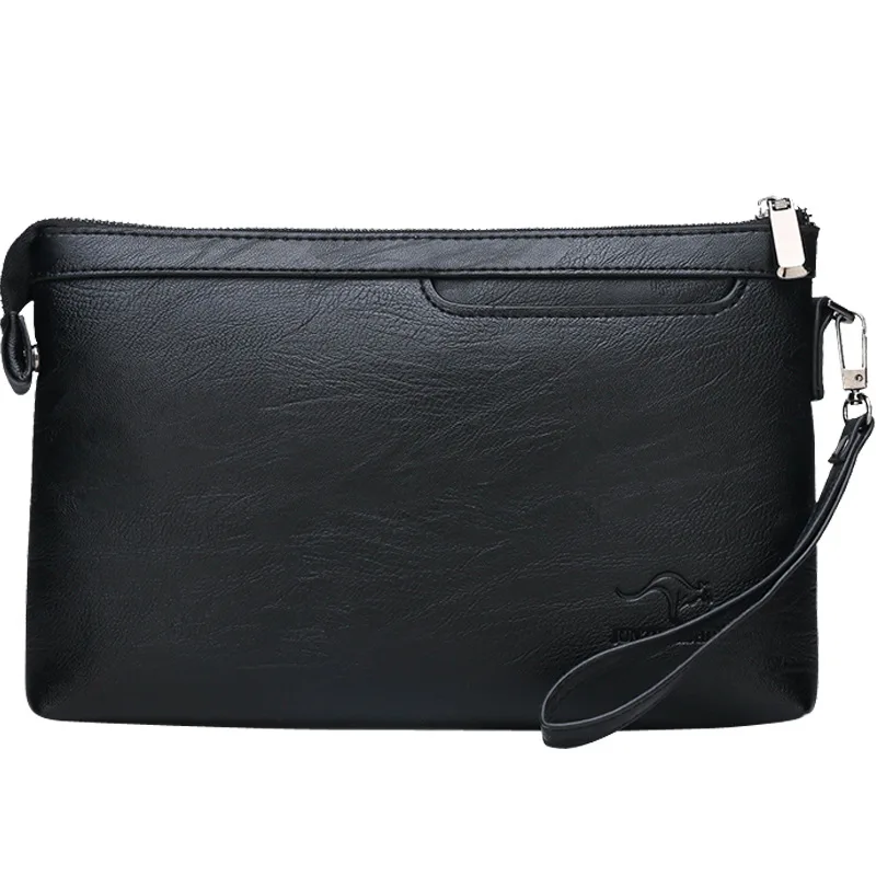 

Mens Large Long Leather Clutch Hand Bag Wallet Purse Travel Passport Business Cell Phone Holster Credit Card Holder Case for Dad