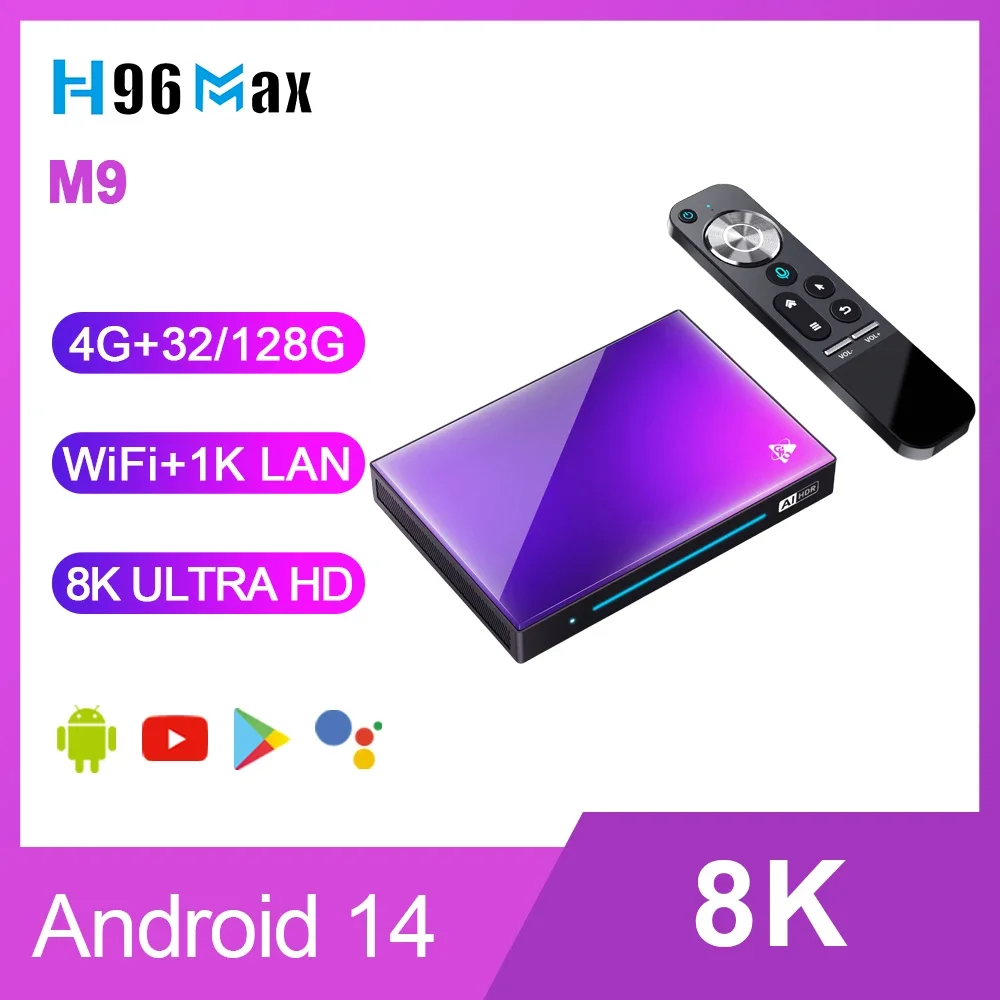 Фото H96 MAX RK3576 M9 Android TV Box Iptv 4K USB2.0 4G32G 1000M DDR4 Android14 USB3.0 Wifi6 BT5.4 8K 8G128 Телеприставка Медиаплеер №1