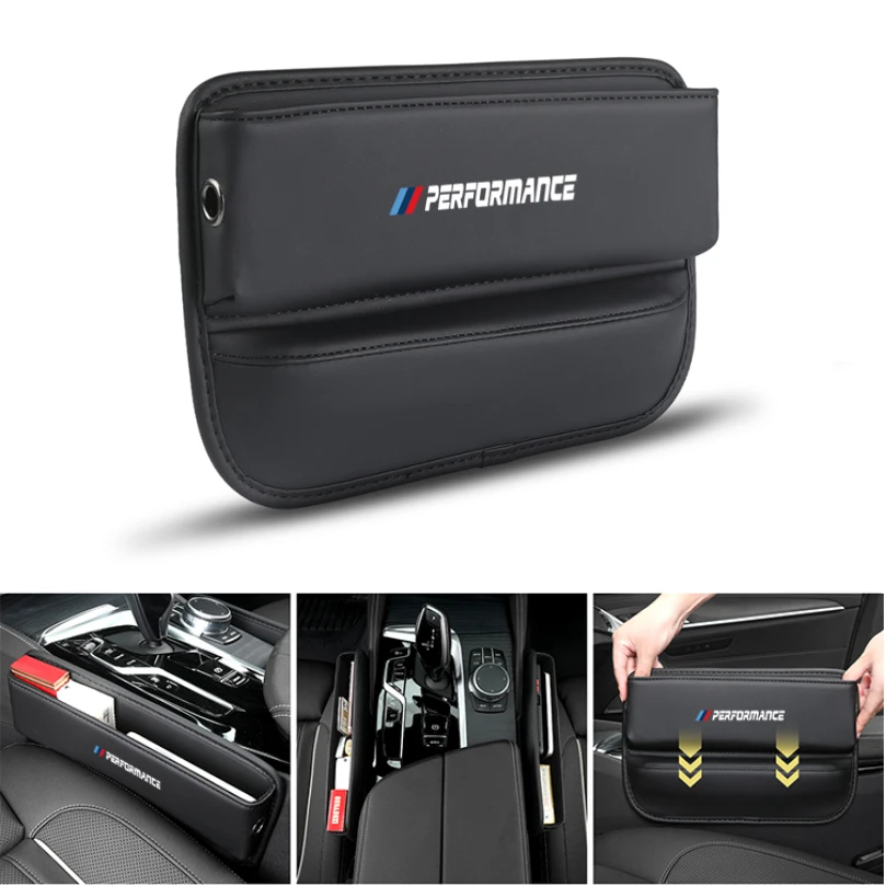 

Universal Car Storage Box Seat Crevice Organizer Wallet Phone Holder Leather Auto Seat Gap Slit Filler For BWM G30 G38 F10 F30
