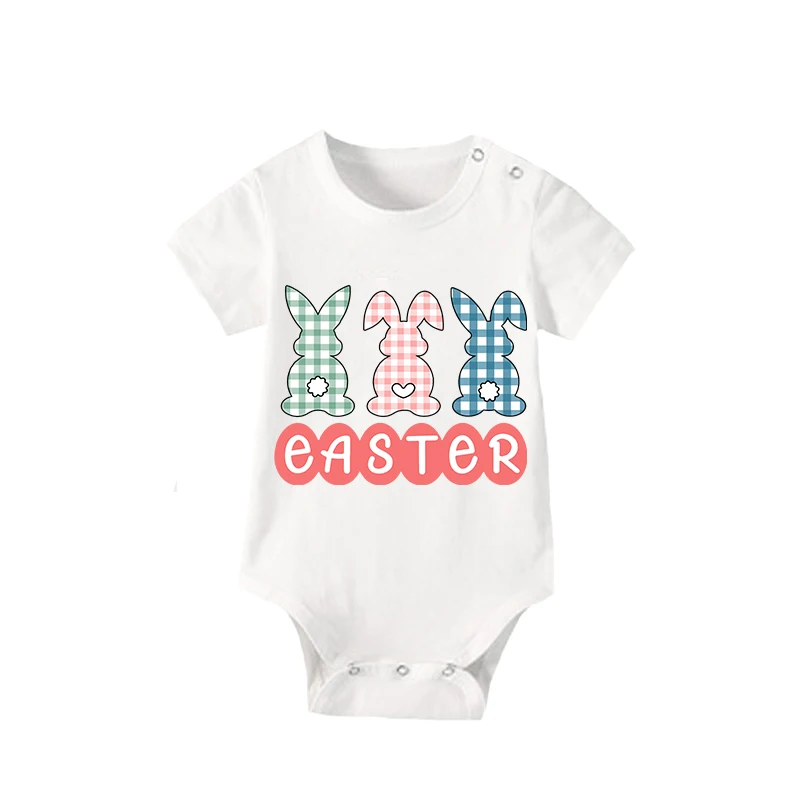 Easter Family Matching Pajamas Exclusive Design Happy Easter Bunny White Pajamas Set