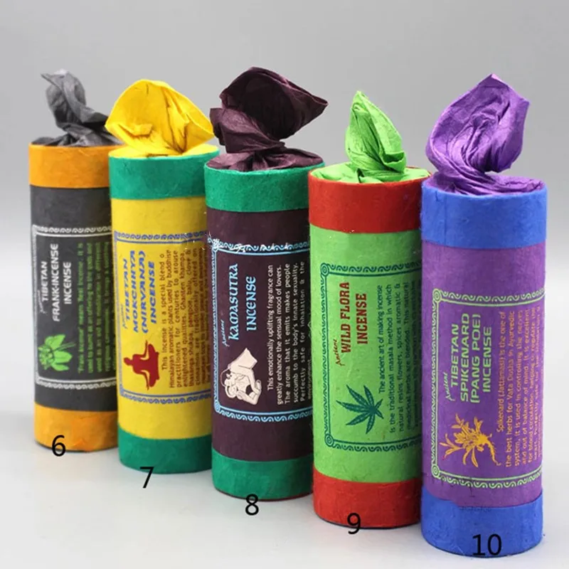 Непальская короткая трубка натурального цвета 11 5 см тибетская нить для