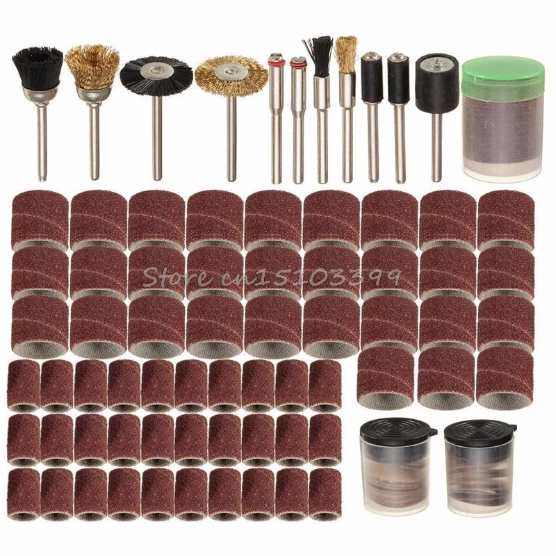 

150Pcs Rotary Power Tool Fits Dremel 1/8" Shank Sanding Polish Accessory Bit Set Drop Ship