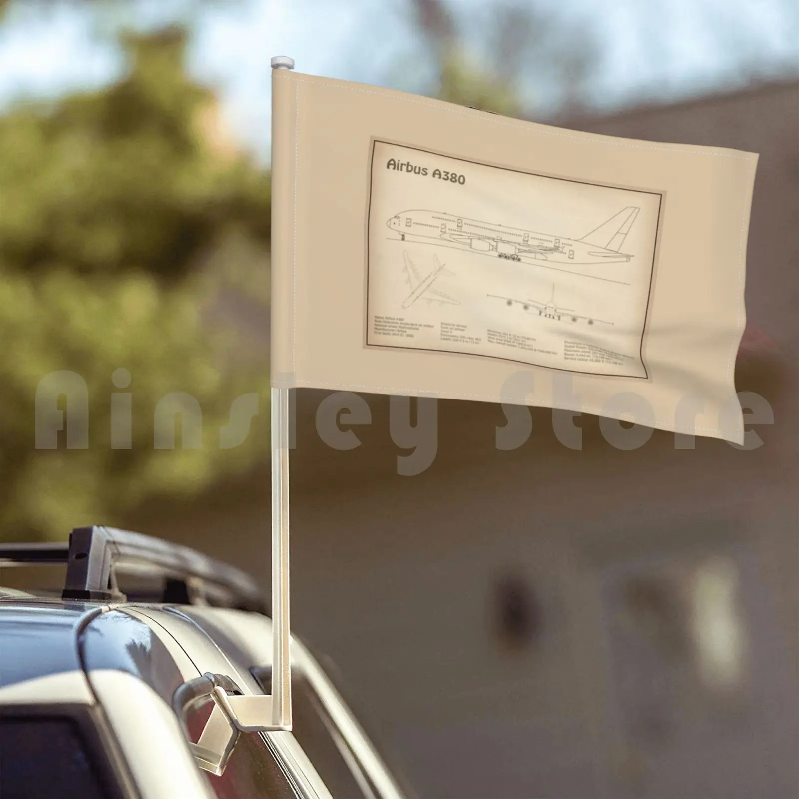 Аэробус A380 Jet-Sd наружный декоративный флаг Автомобильный аэробус самолет