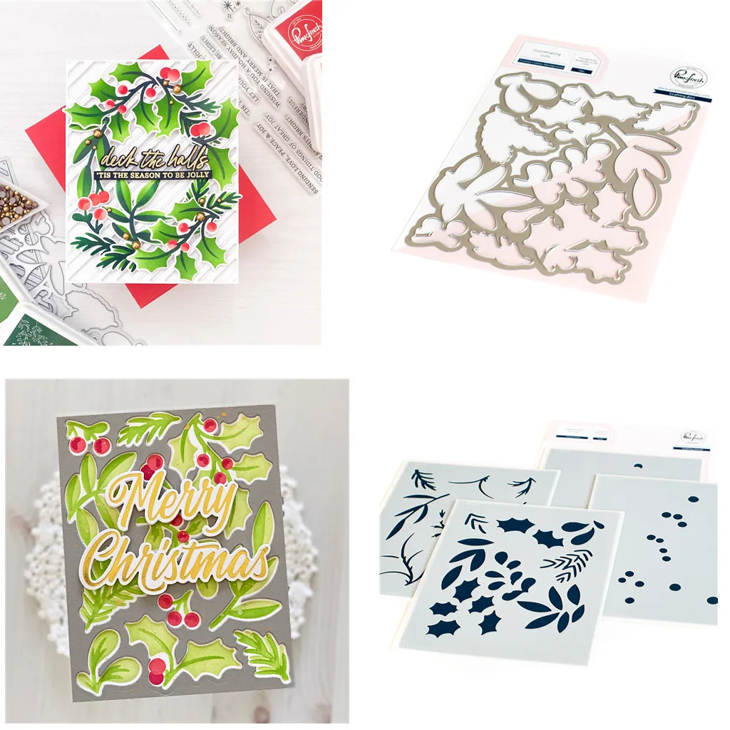 

2022 Festive Leaves Background Metal Cutting Dies Stencils DIY Scrapbooking Album Stamp Make Paper Card Embossing New Arrivals