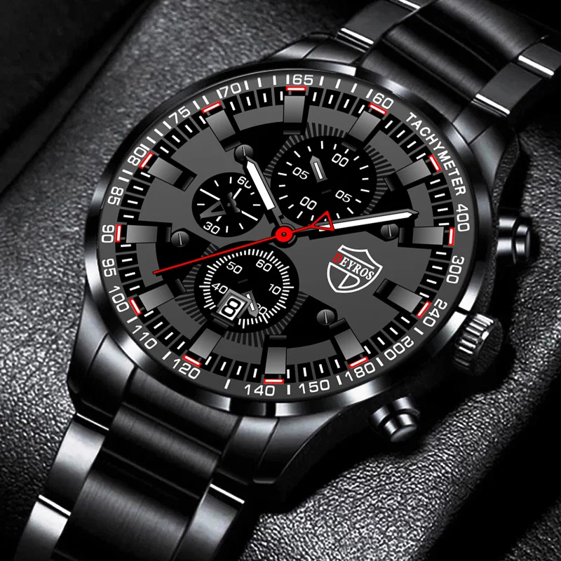 

Mode Herren Sport Uhren für Männer Business Edelstahl Quarz Armbanduhr Luxus Mann Casual Leucht Uhr часы мужские