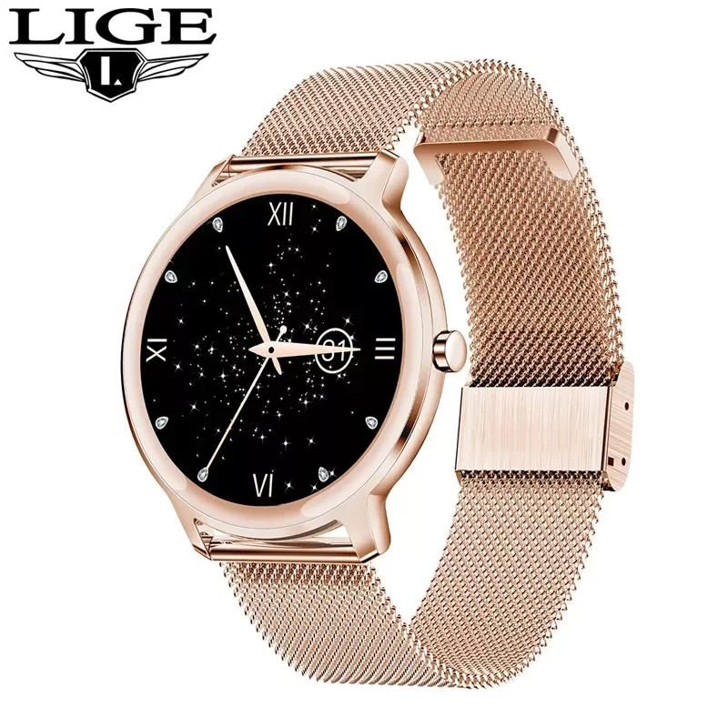 

LIGE New Fashion Smart Watch Woman Fashion Watch Heart Rate Sleep Monitoring For Android IOS IP68 Waterproof Ladies Smartwatch