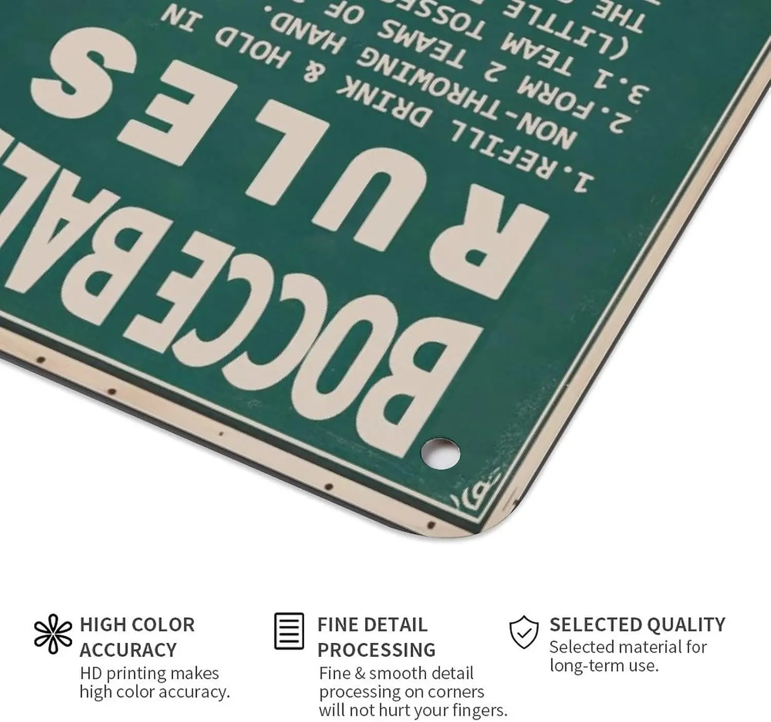 Bocce Bll Rules Sgn for Outdoor Vntge Metl Sgns Scorng Poster Wll Decor Crossng Tn Pntng Br Pub Ktchen Home