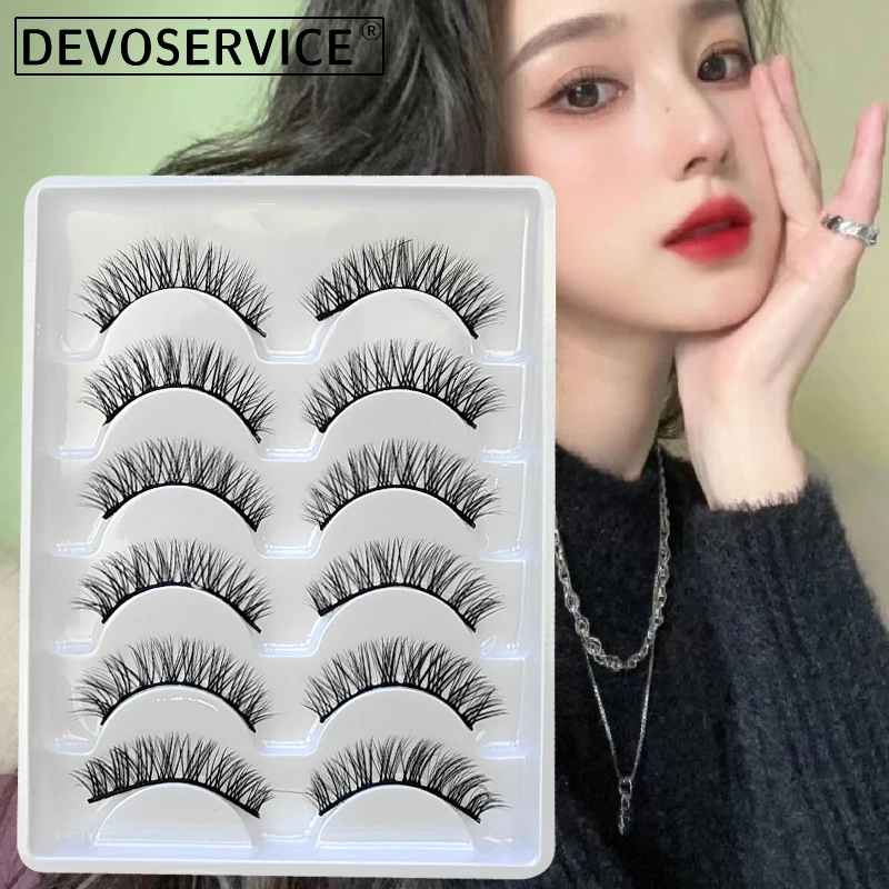

6 Pairs 3D Faux Mink False Eyelashes Natural Sexy Crisscross Eyelash Wispy Fluffy Fake Eyelashes Extension Eye Makeup Wholesal