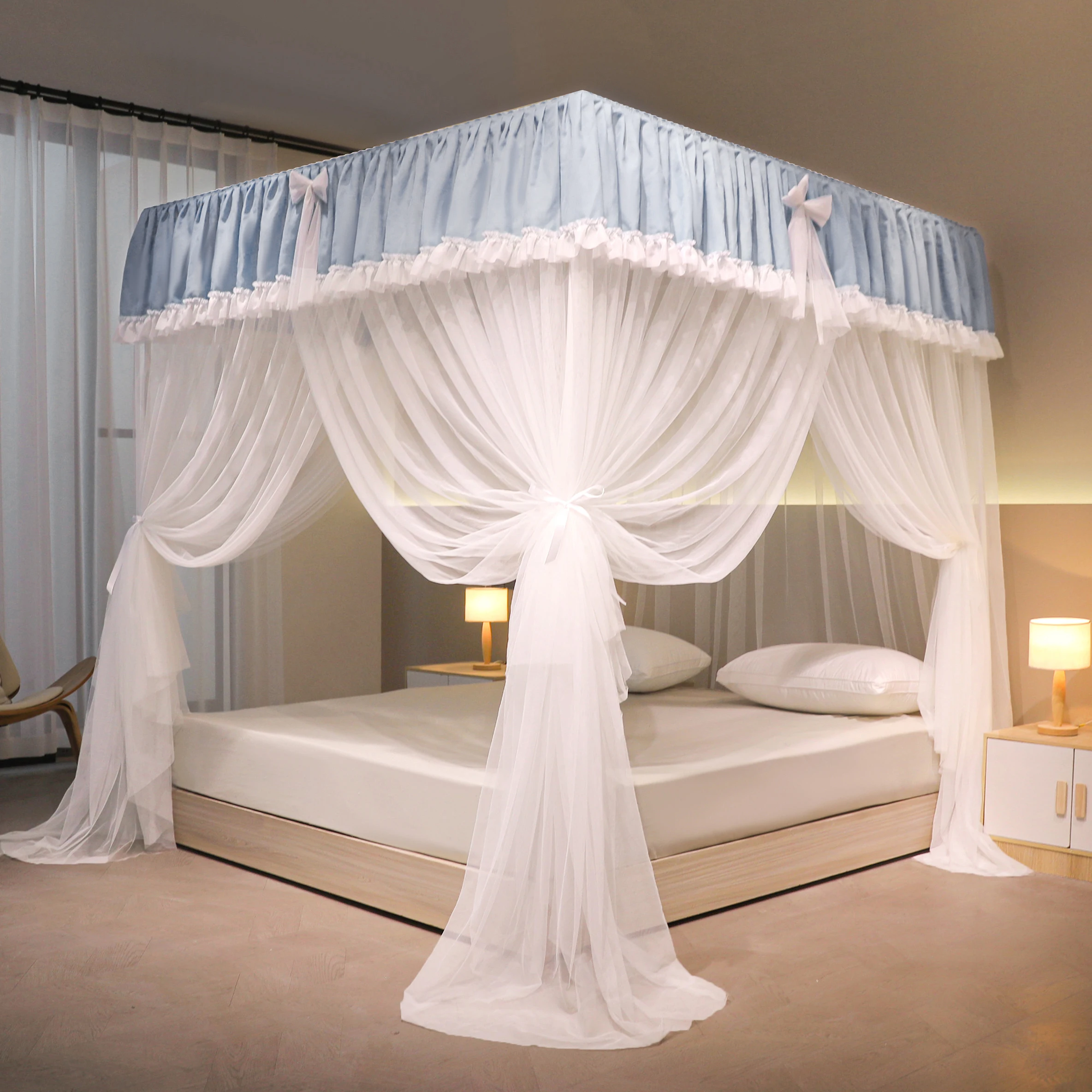 Curtain Cozy Drape Netting Tent 3-door Mosquito Net For Girl