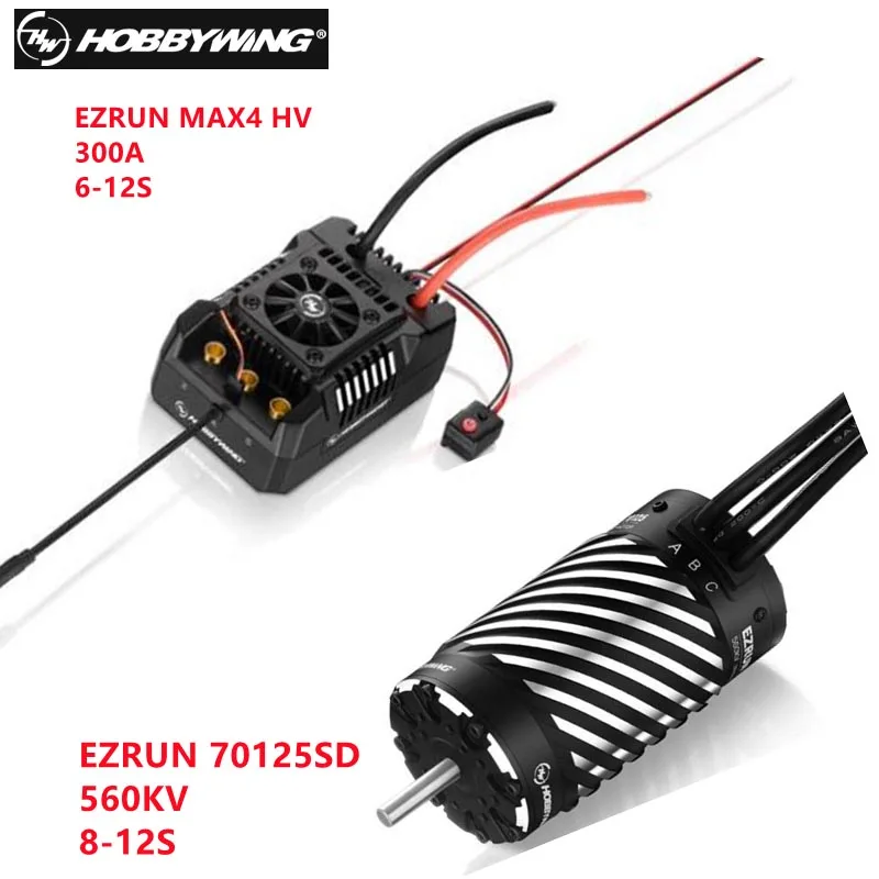 Новинка оригинальный HobbyWing EZRUN MAX4 HV сенсорный бесколлекторный ESC + 70125SD двигатель