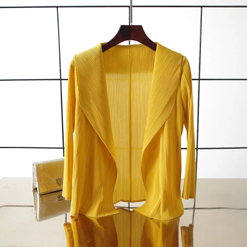 Плиссированный однотонный кардиган Y2k новинка женская футболка со складками