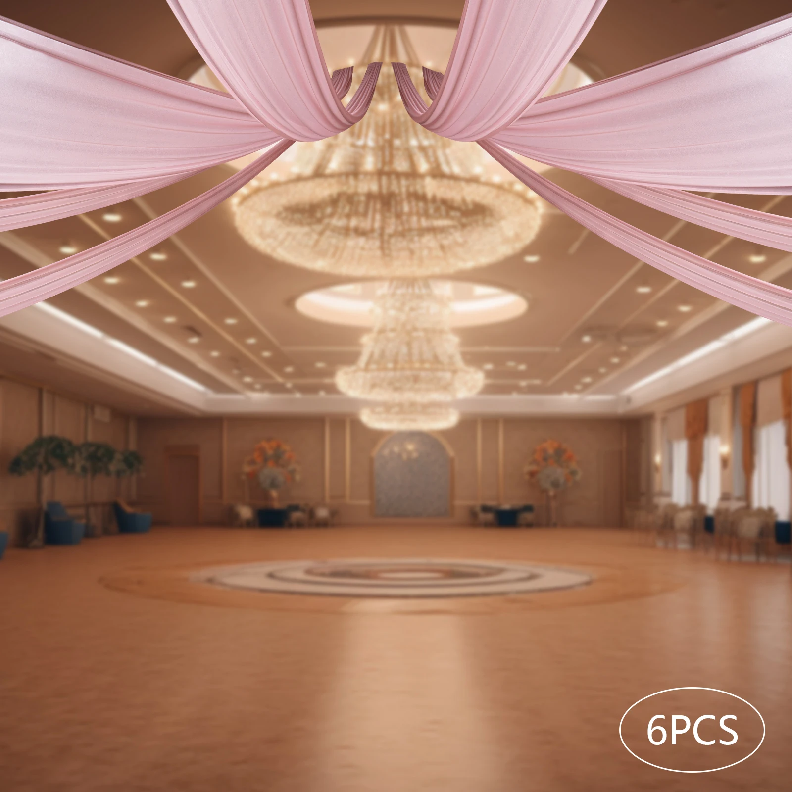 

Ceiling Drapes Wedding Curtain DIY Party Christmas Decoration Romantic Atmosphere Light Pink/Pink/Deep Rose