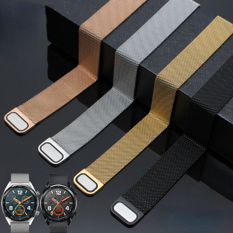 

Ремешок для наручных часов Huawei GT2 watch 2/3 PRO b3/b5/b6, браслет из нержавеющей стали на магнитной присоске, 16 18 20 22