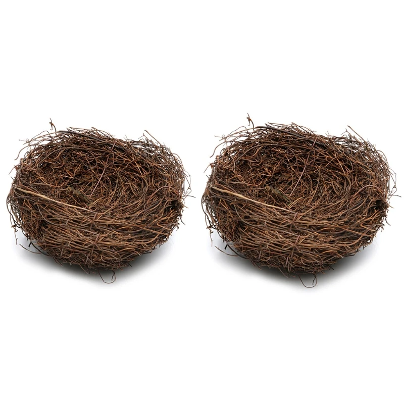 

Hummingbird House Hand Woven Rattan Bird Nest Durable Fiber Bird for Parrot Hatching Breeding Garden Supplies