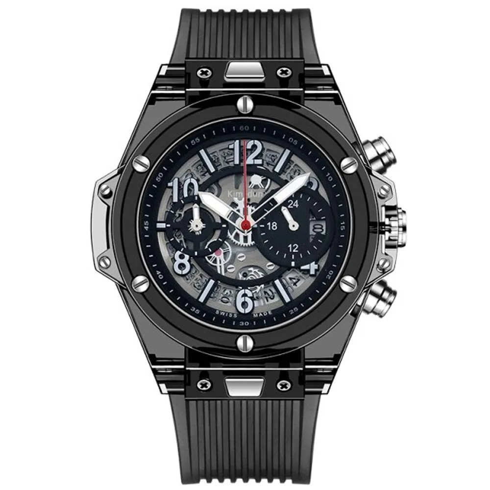 

New Black Multifunction Mens Watches Luxury Waterproof Dive Sports Luminous Watch Fashion Automatic Date Chronograph AAA Clocks