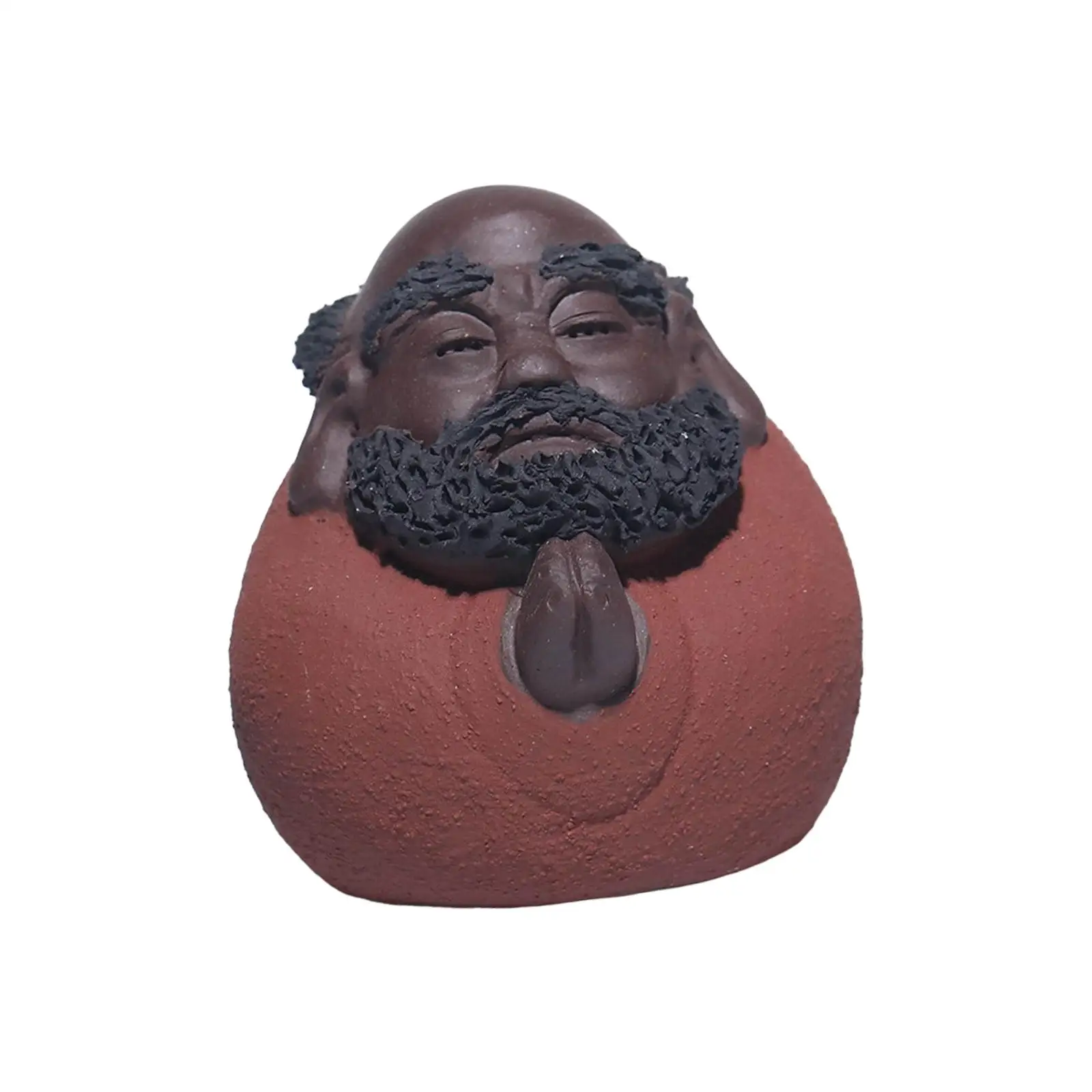 Bodhidharma Скульптура Мини-чайная фигурка домашнего животного Настольный орнамент