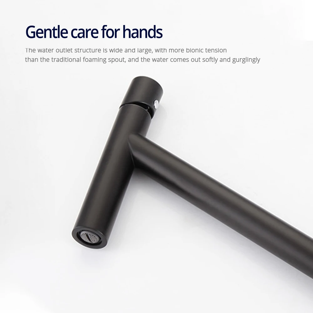 Матовый Золотой смеситель для раковины кран горячей и холодной воды с одной