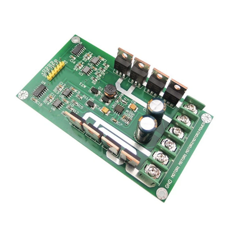 

Dual DC Motor Driver Board H-Bridge PWM DC Motor Drive Module MOSFET IRF3205 12V 24V 10A Peak 30A With Brake Function