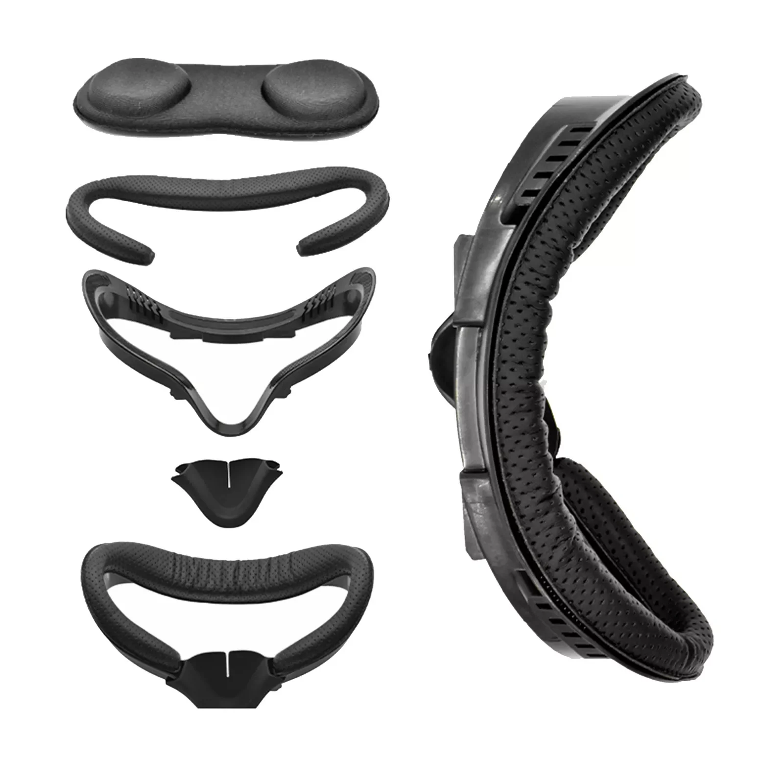 

4 In1 VR Protective Facial Bracket For Oculus Quest 2 PU Leather Foam Pad Anti Leakage Nose Pad VR Lens Cover For Oculus Quest 2