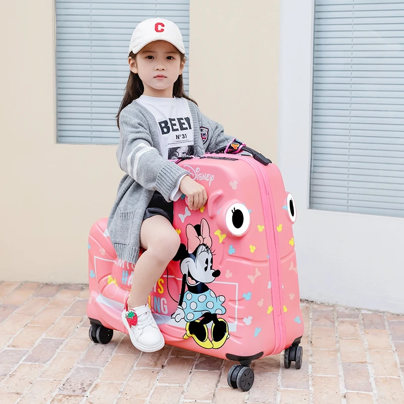 

Disney Mickey kids' luggage minnie Travel bag for children Fashion cartoons password zipper rolling luggage case Travel Suitcase