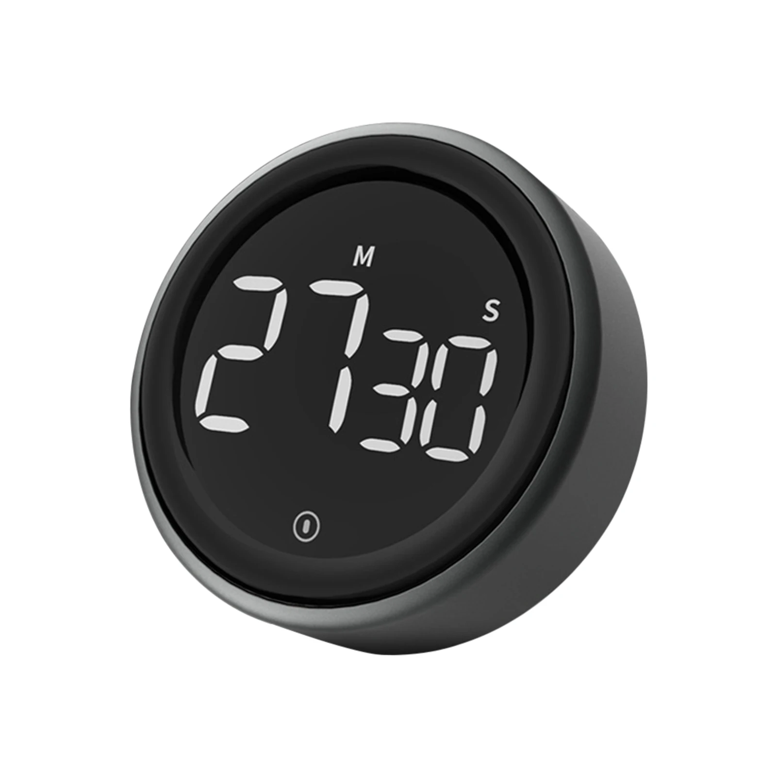 

Home Kitchen LED Display Countdown Alarm Rotatable Metal Round Battery Powered Digital Timer Electronic Portable Cooking Study