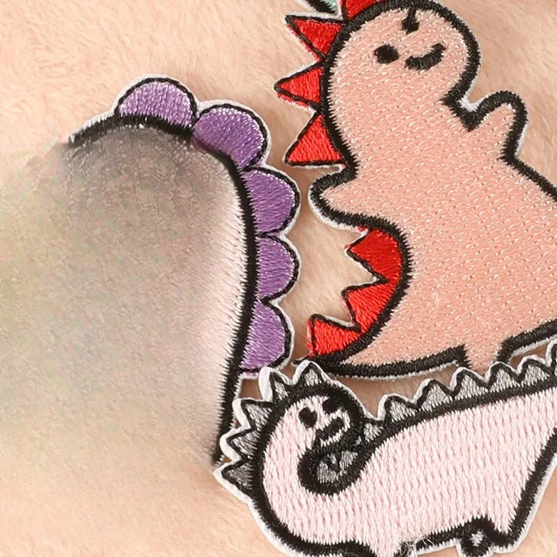 Нашивка для вышивки Dooly тканевая наклейка с изображением динозавра компьютерная