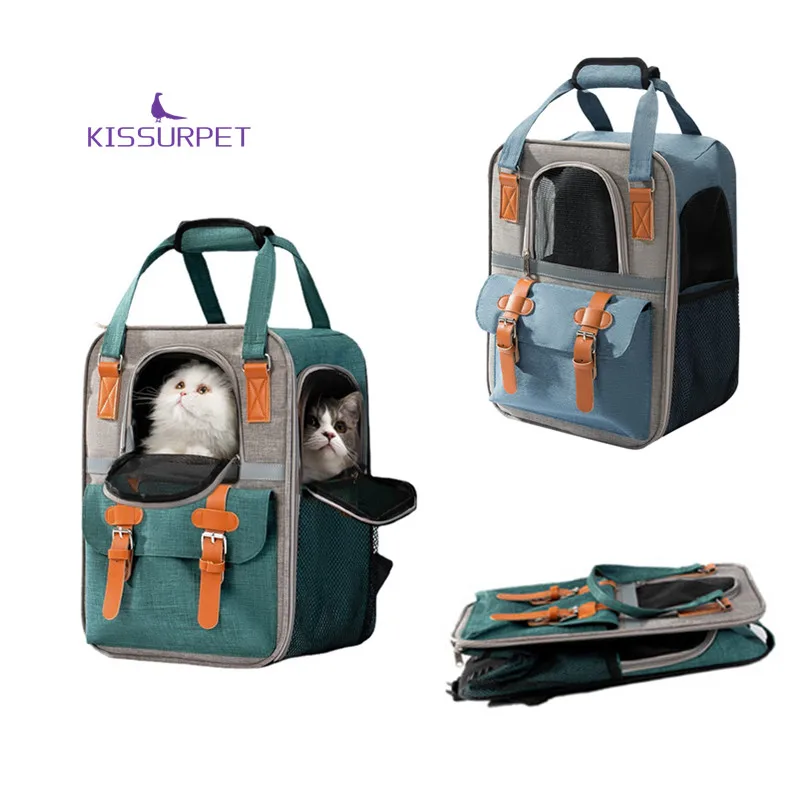 

KISSURPET Big Capacity Pet Backpack Bags Cat Dog Outdoor Travel Portable Carrying Transparent Bag Cage Breathable Pet Supplies