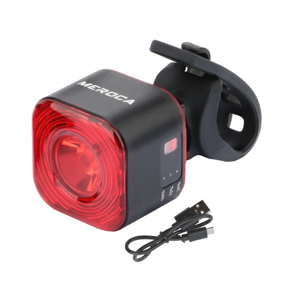 

Умный велосипедный стоп-сигнал, светодиодный задний фонарь из алюминиевого сплава с USB-зарядкой и датчиком тормоза, ручной/автоматический с...