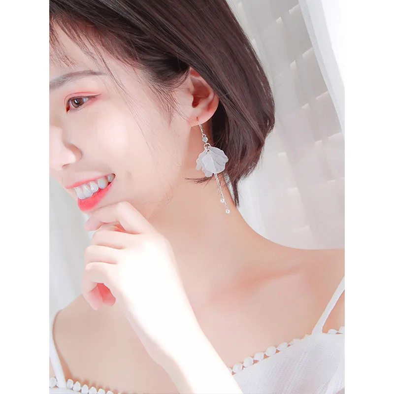 Новые вечные женские длинные серьги-кисточки с серебряным покрытием