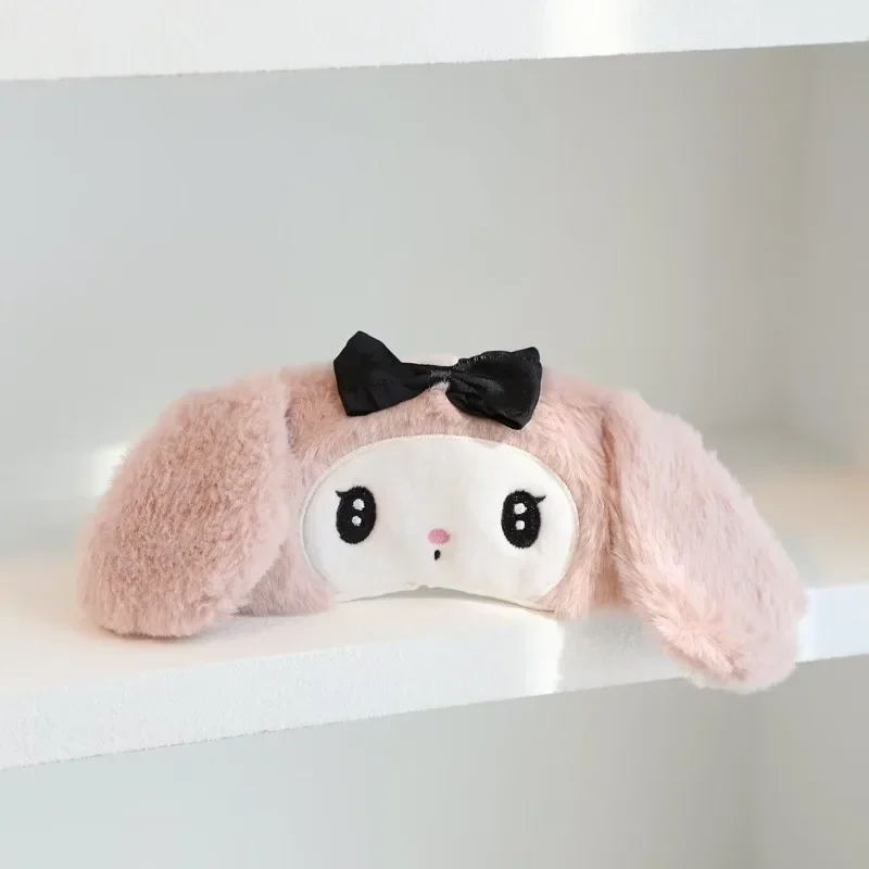 

Sanrio Kawaii My Melody Anime Cartoon Eye Mask Plush Bow Block Out Light Napping Sleeping Eye Mask Young Girl Birthday Gift Cute