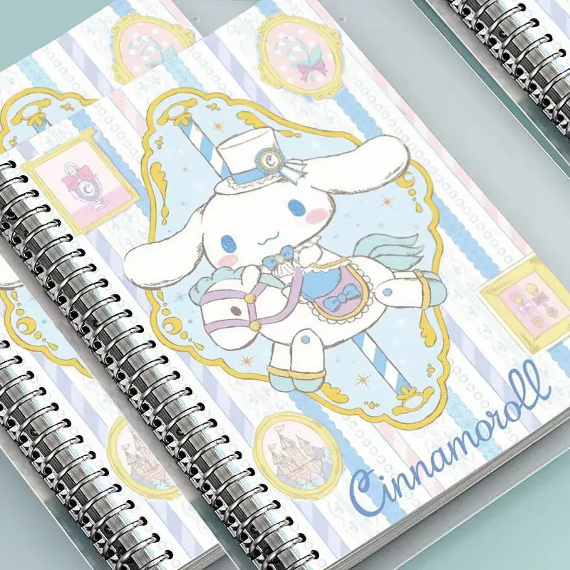 

Kawaii Sanrio Cinnamoroll Detachable Notebook Set Anime Figure Loose-Leaf Book Write Fluently School Supplies Birthday Gift
