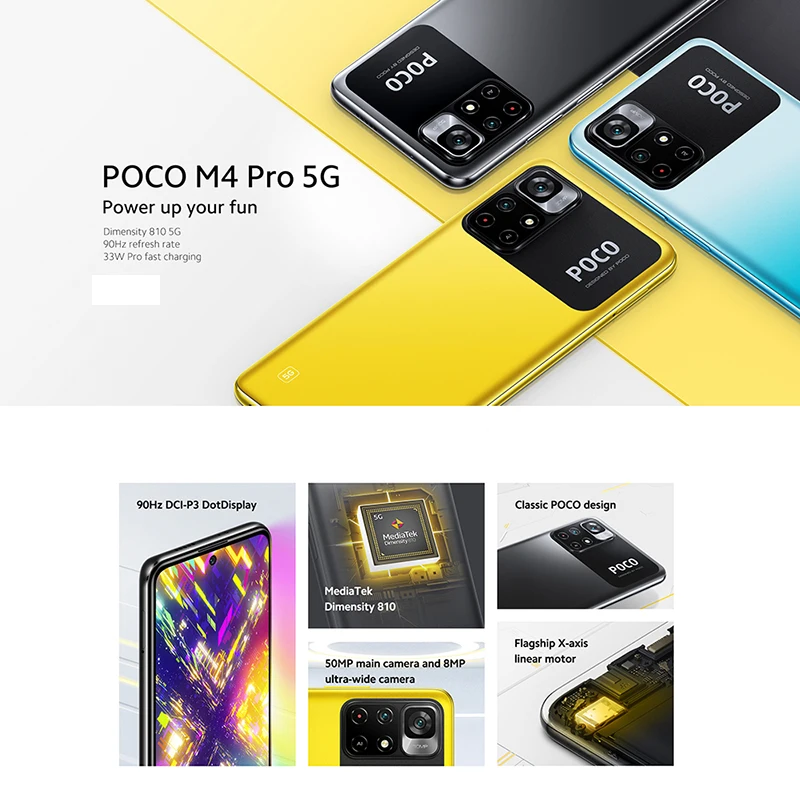 global version poco m4 pro 5g 90hz 6 6 fhd dot display dimensity 810 33w fast charging android 50mp camera 5000mah battery free global shipping