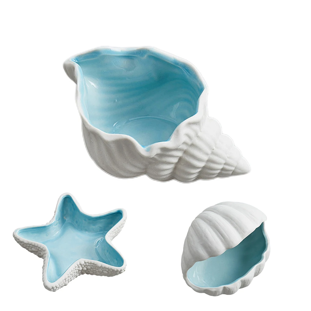 

Ceramic Ashtray Holder Household Office Living Room Modern Decorations Ornament Reusable Display Ash Tray Gift Shell