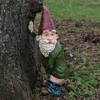 old man resin cartoon ornament white beard statue gnome christmas gift garden gnome dwarf