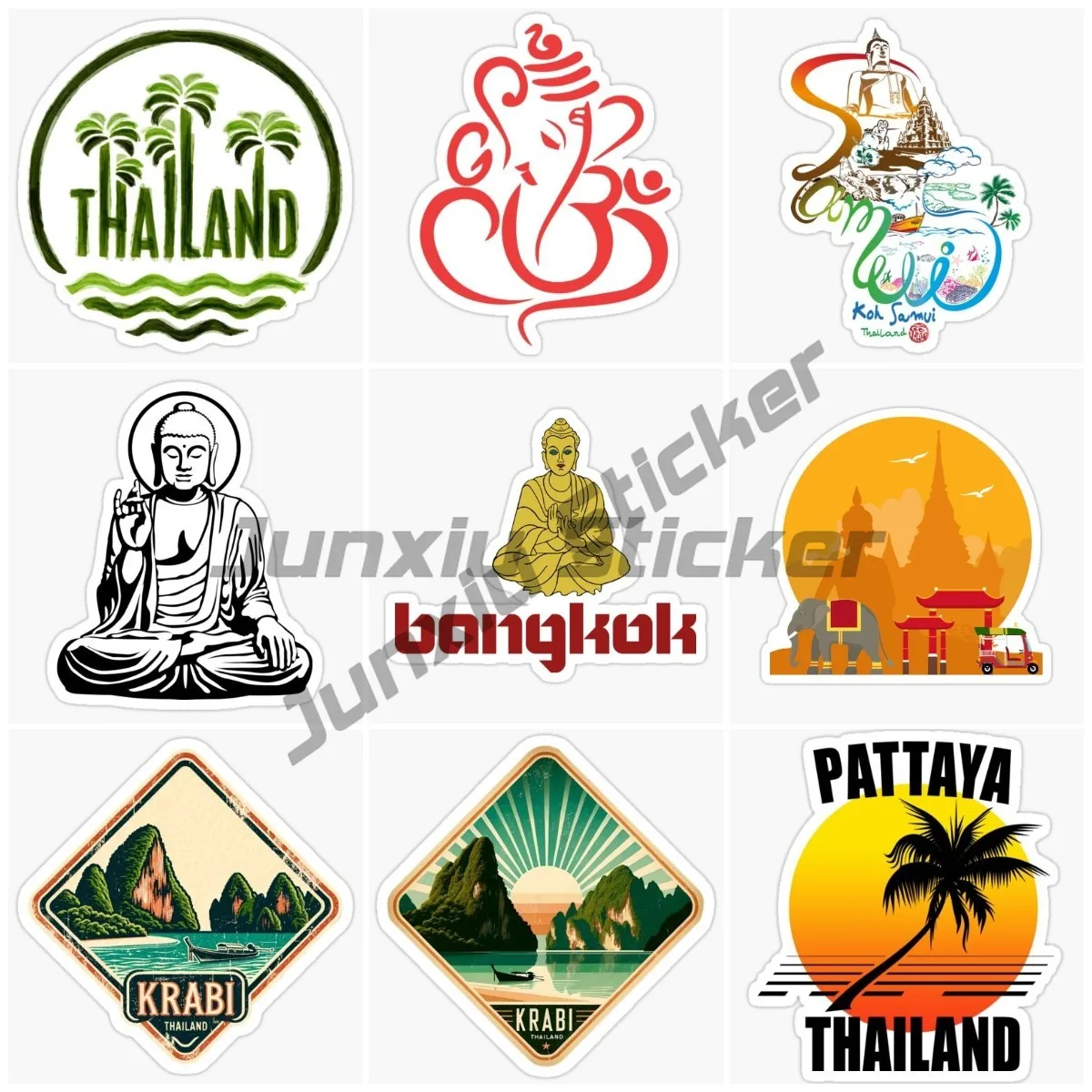 PATTAYA KRABI статуя Будды банкока пейзаж автомобильные наклейки виниловые автогеон