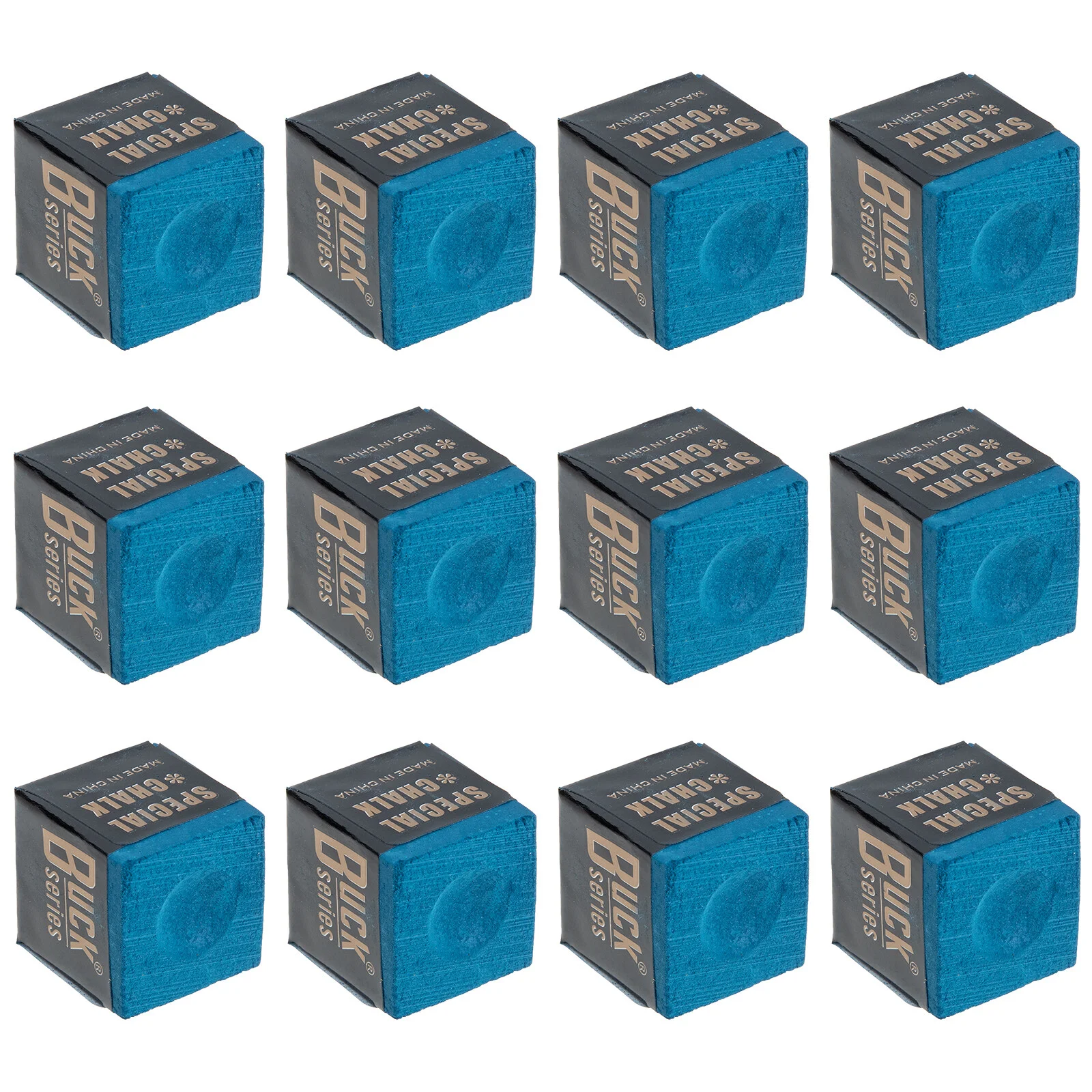 

12 Pcs Snooker Cue Friction Increasing Powder White Diamond Stick Tip Wiping Billiards Game Chalks Club Accessories