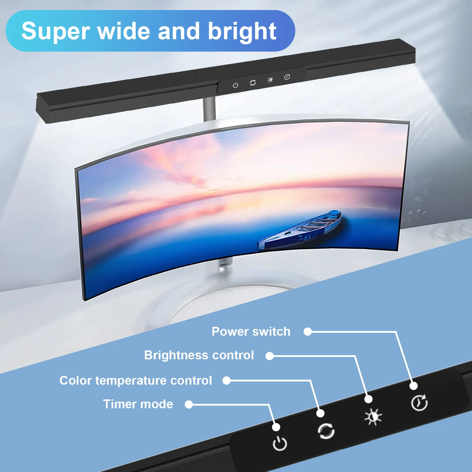 Настольная лампа с регулируемой яркостью 12 Вт 40 см настольная защитой глаз от