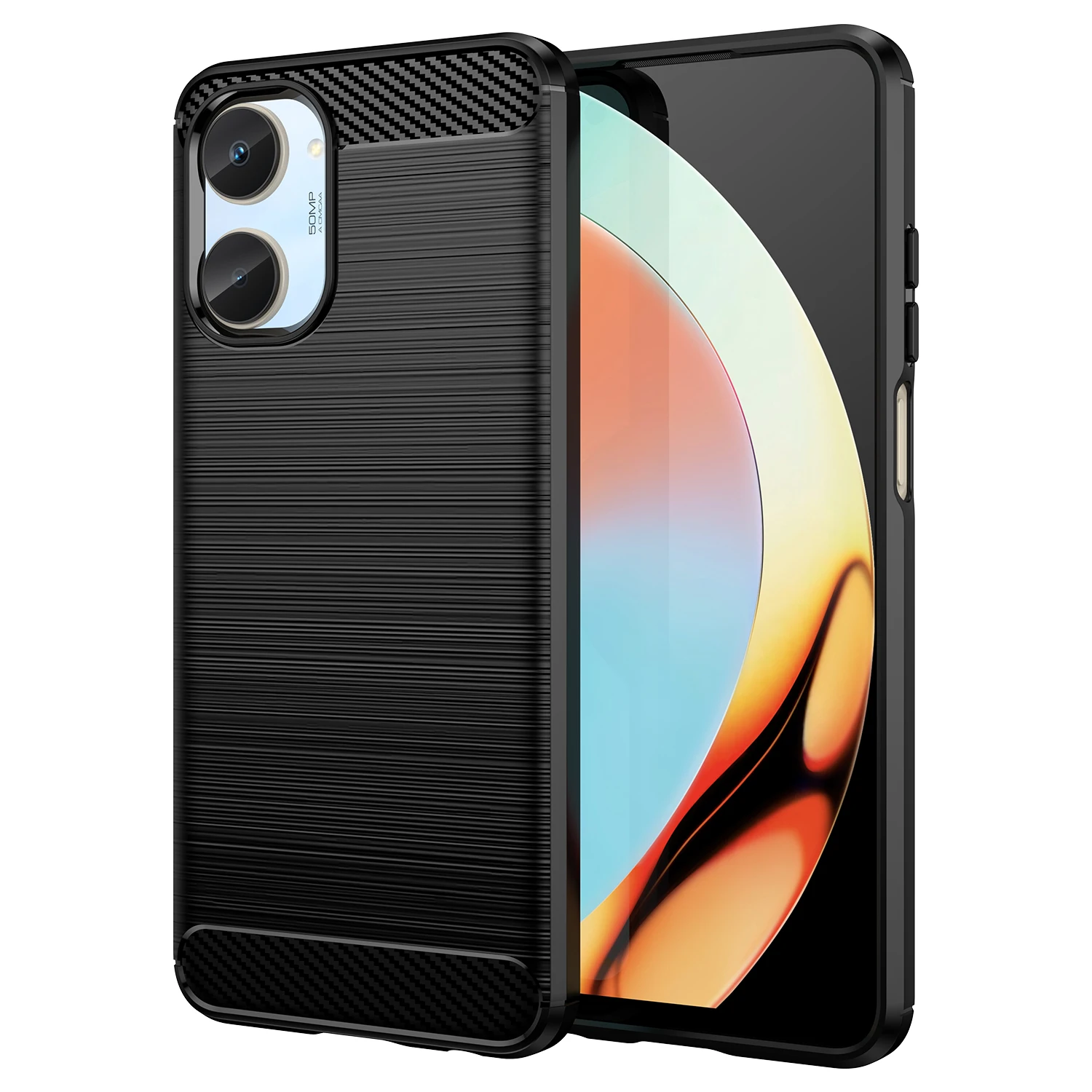 Carbon Fiber Case Realme 10 Case Realme 10 Funda Shell Capa Cover Soft TPU Silicone Phone Bumper Realme 10