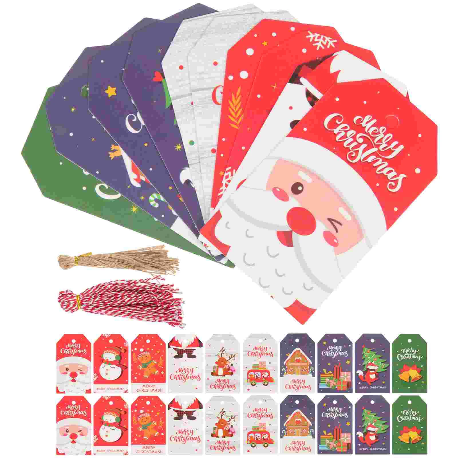 100 шт. рождественские подарочные бирки украшения праздничные настольная