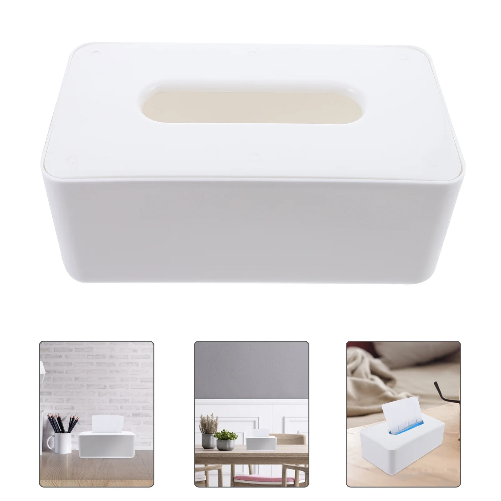 

Tissue Box Dispenser Cover Napkin Holder Facialcar Cocktail Travel Desktop Case Rectangule Home