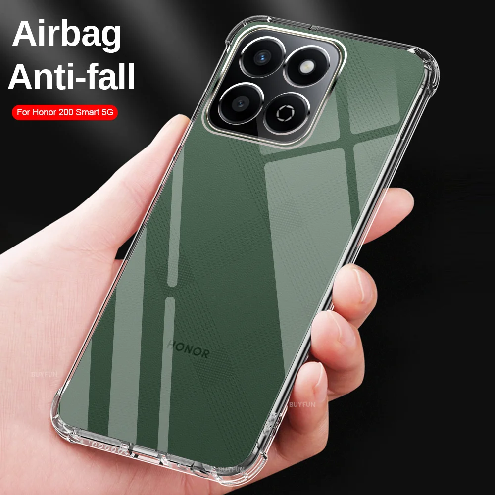 Роскошный силиконовый мягкий чехол с подушкой безопасности для Honor 200 Smart 5G