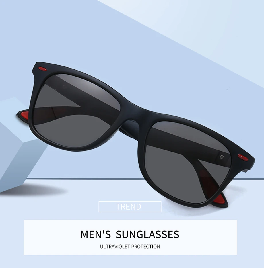 

New Outdoor Vintage Polarized Sunglasses for Men Sun Glasses Material Polycarbonate Gafas De Sol Hombre Square Eyewear Uv400