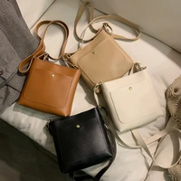 2020 fashion new womens small crossbody bag lightweight pu leather messenger shoulder for girls solid color casual purse